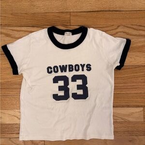 Brandy Melville White and Black Cowboys Tee